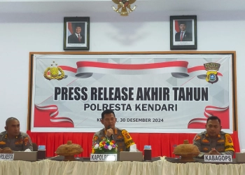 Kasus Penganiayaan Dominasi Rilis Akhir Tahun Polresta Kendari 2024