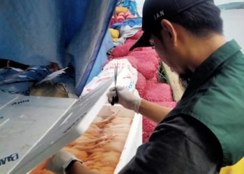 Barantin Tolak 600 Kg Daging Ayam Masuk Bau-Bau