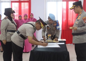 Sejumlah PJU Polresta Kendari Resmi Berganti