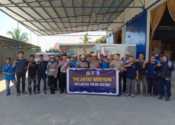 Polda Sultra Ajak Driver Logistik Pahami Keselamatan Lewat Program “Polantas Menyapa”