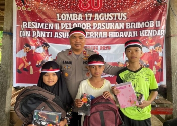 Rayakan Kemerdekaan Ke-80 RI, Resimen II Pelopor Pasbrimob II Gelar Lomba Bersama Anak Panti Asuhan